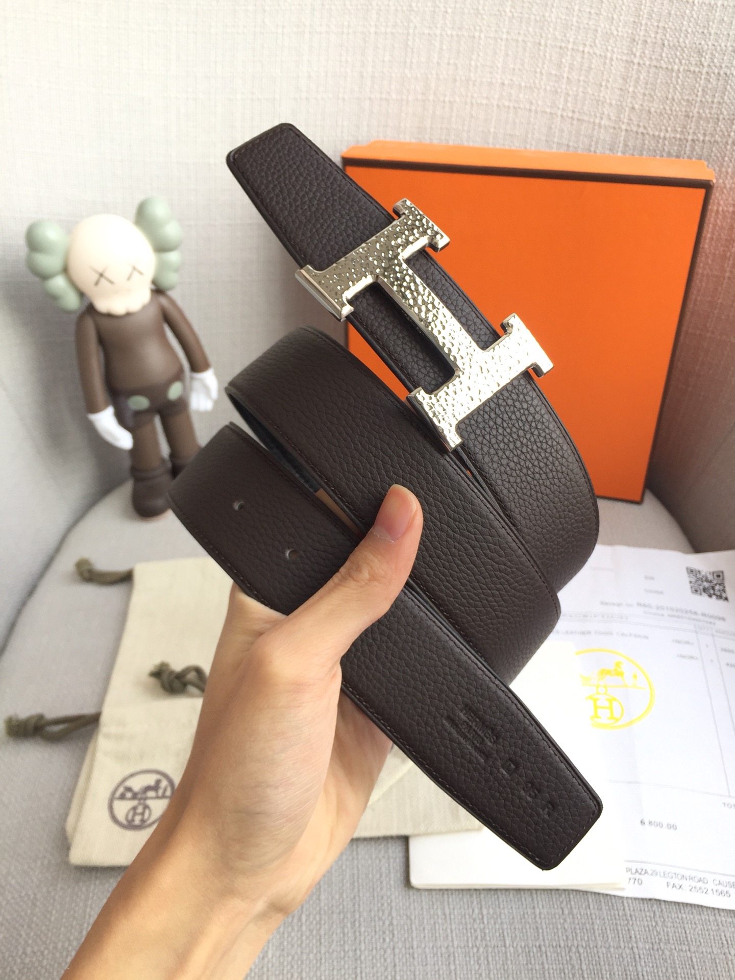 Hermes Belt in Black