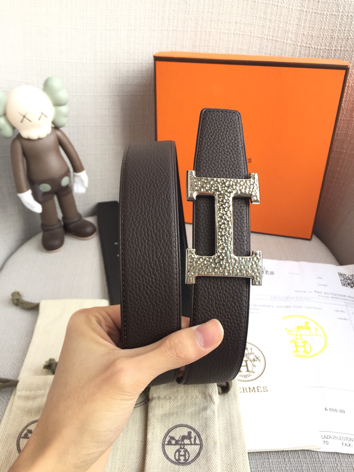 Hermes Belt in Black