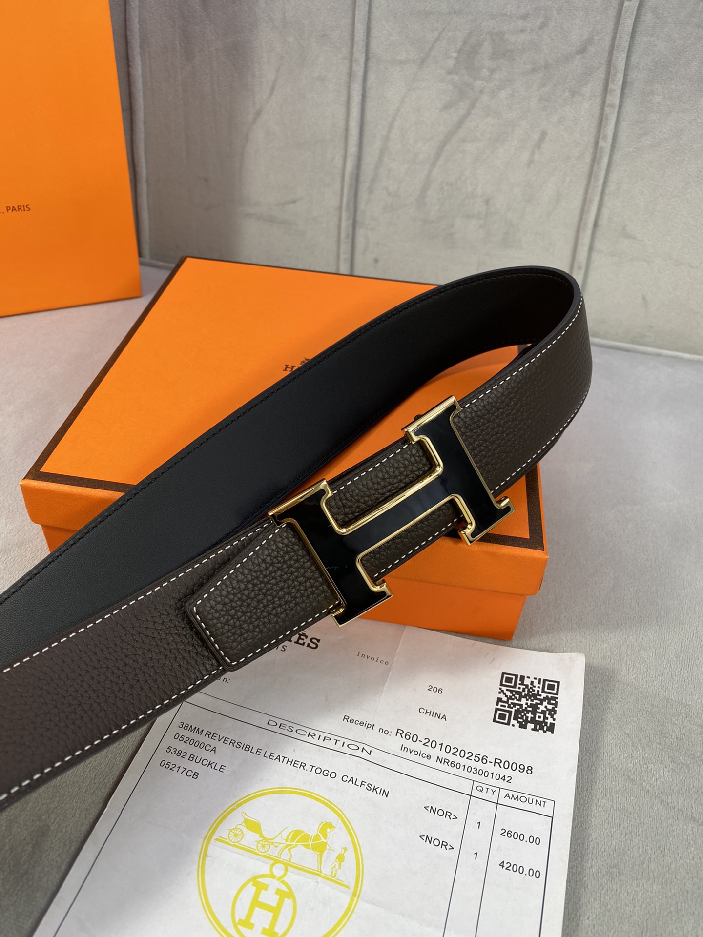 Hermes Belt in Black