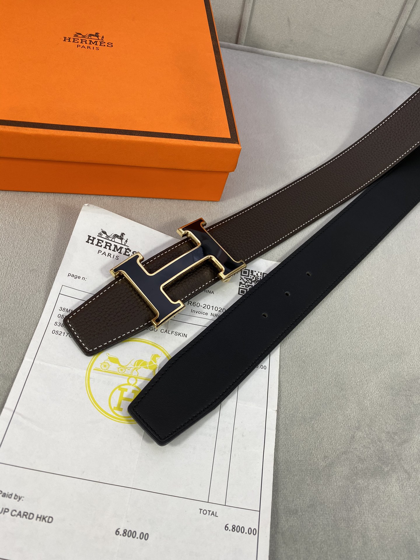 Hermes Belt in Black