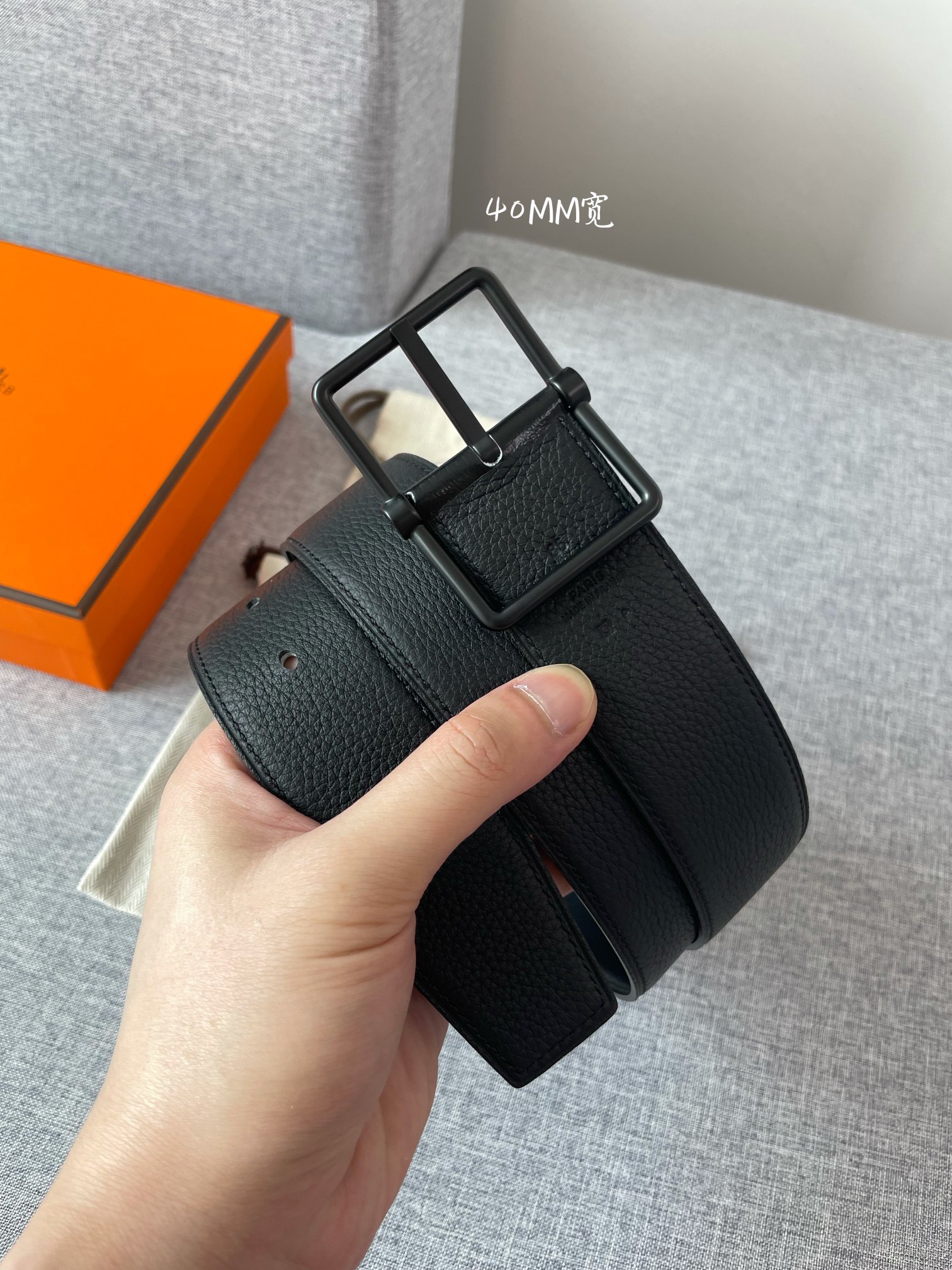 Hermes Belt in Black