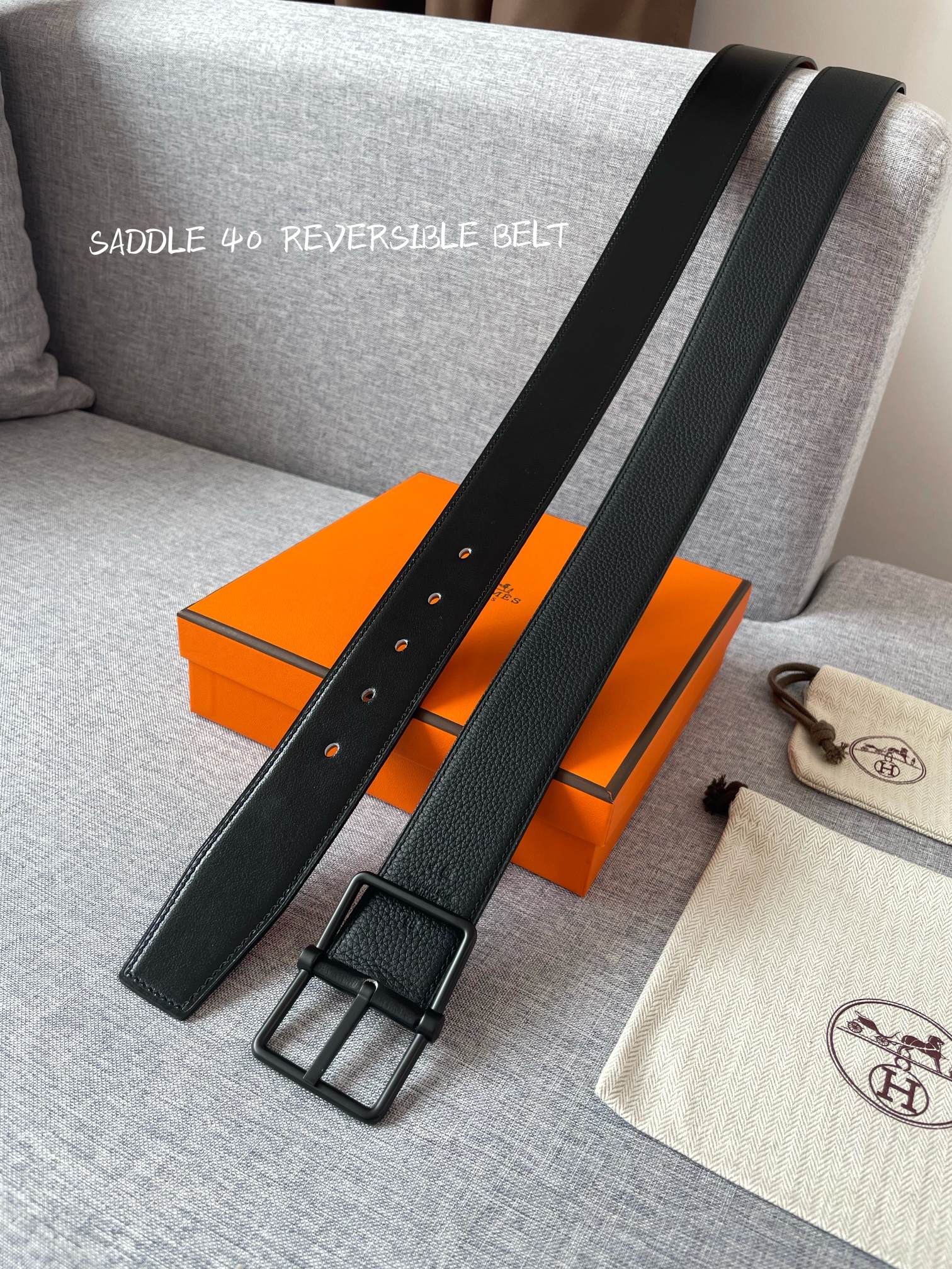 Hermes Belt in Black