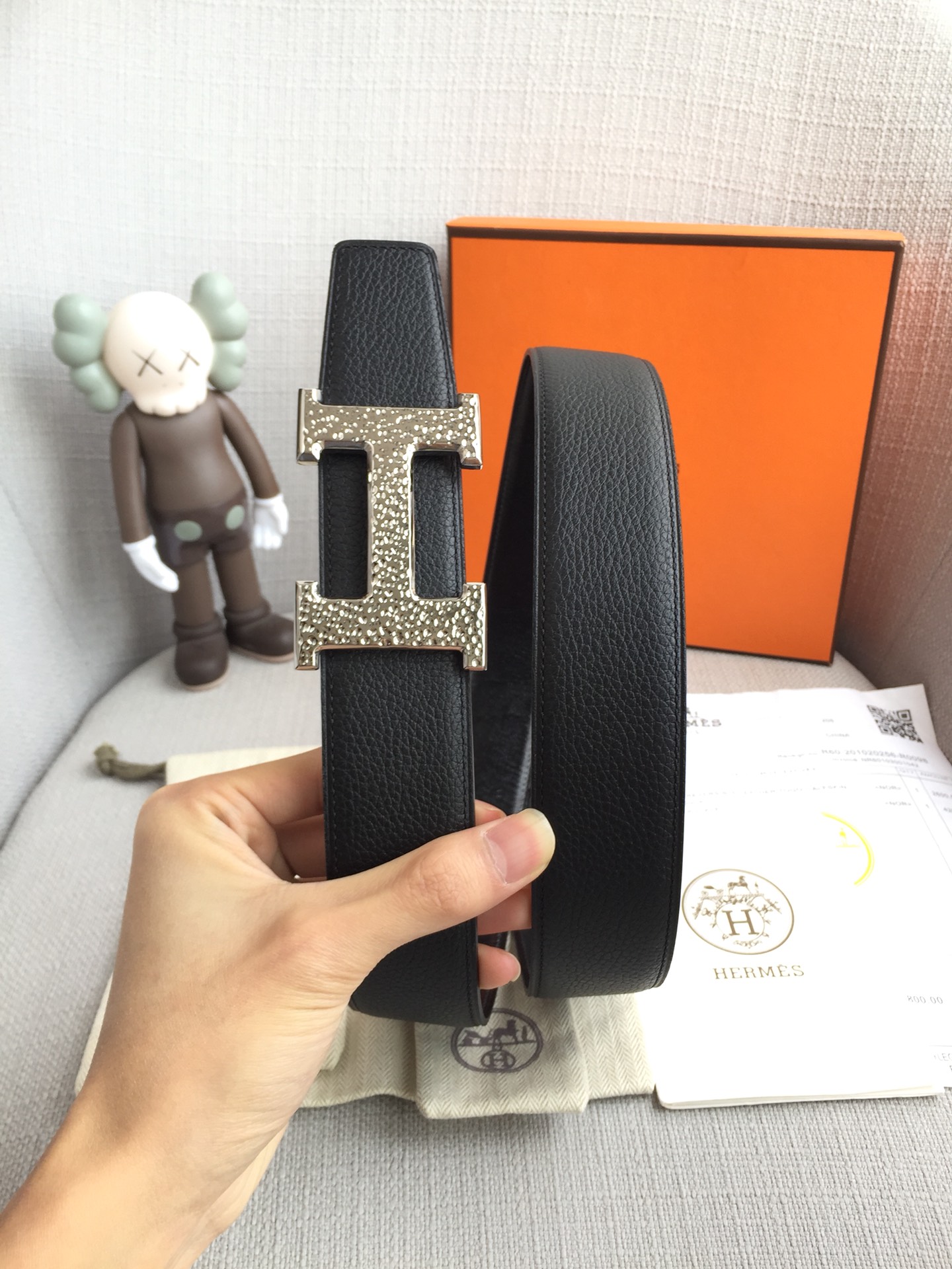 Hermes Belt in Black