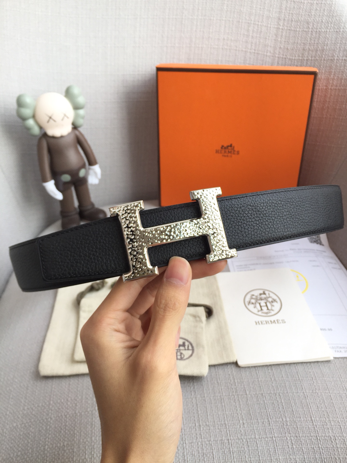 Hermes Belt in Black