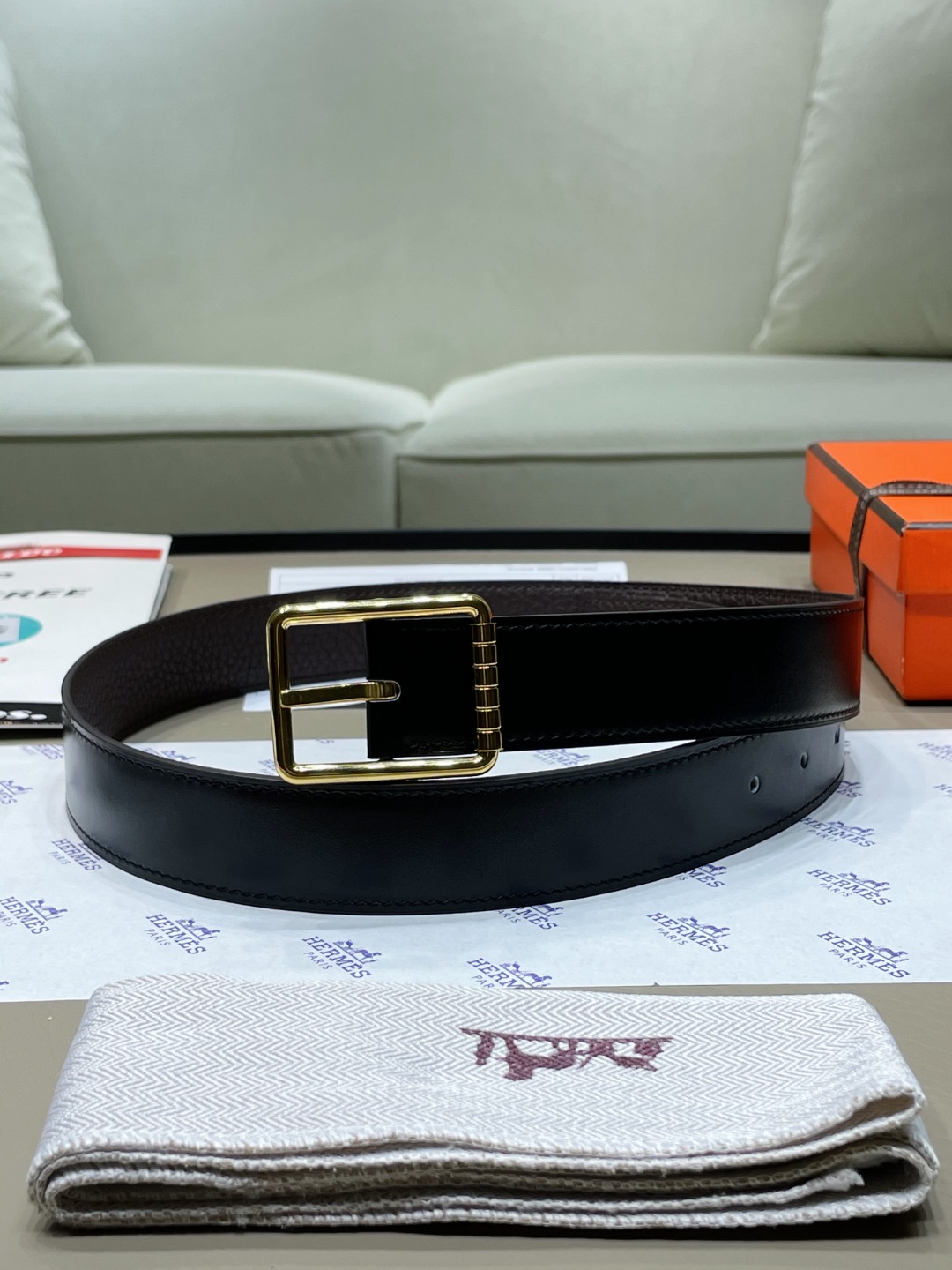 Hermes Belt in Black