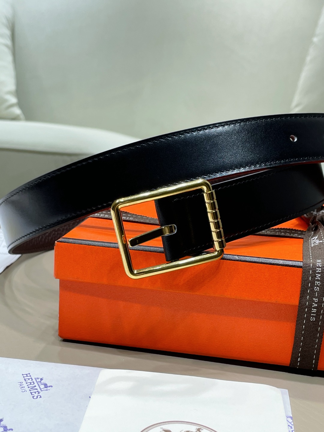 Hermes Belt in Black