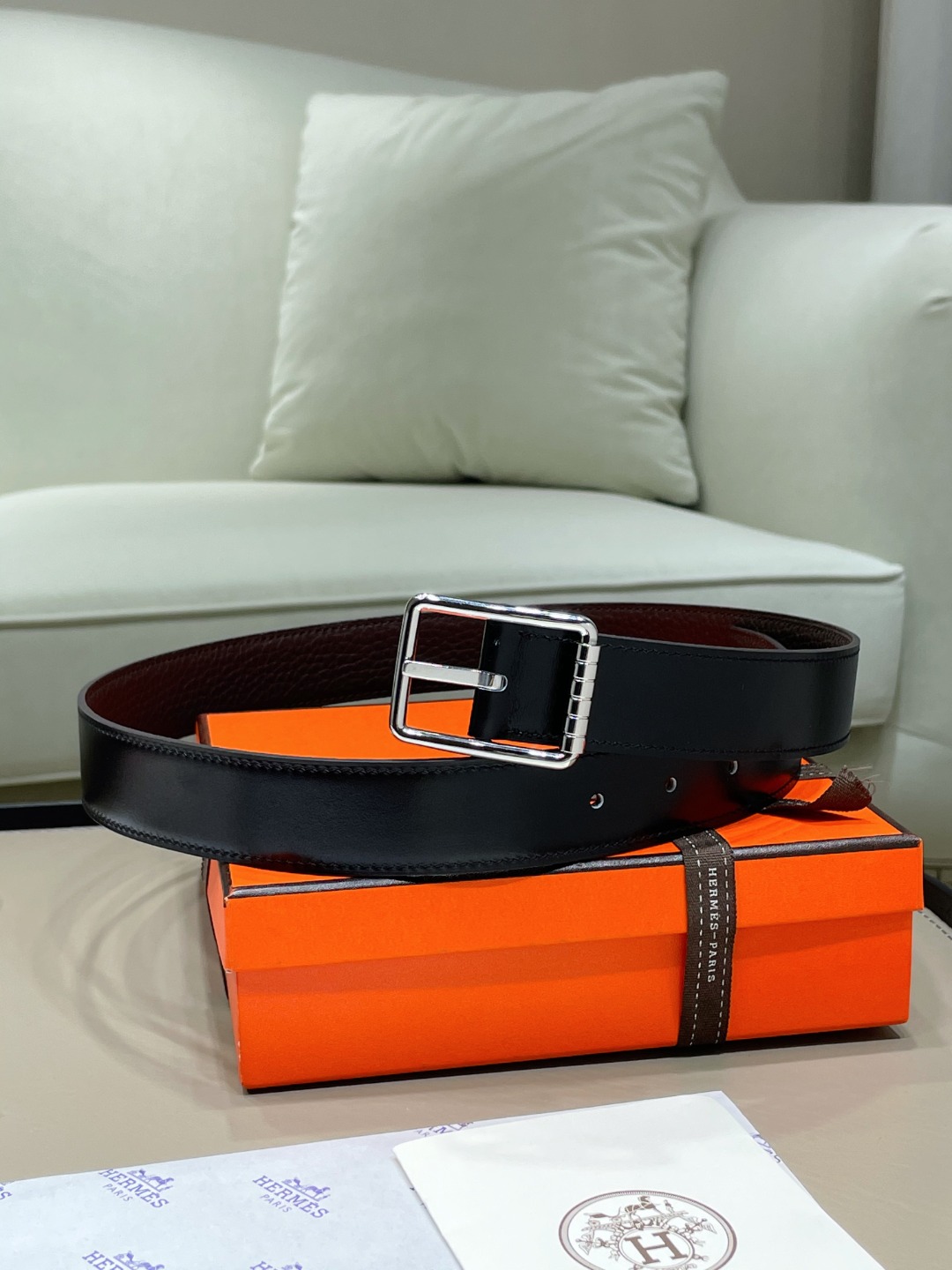 Hermes Belt in Black