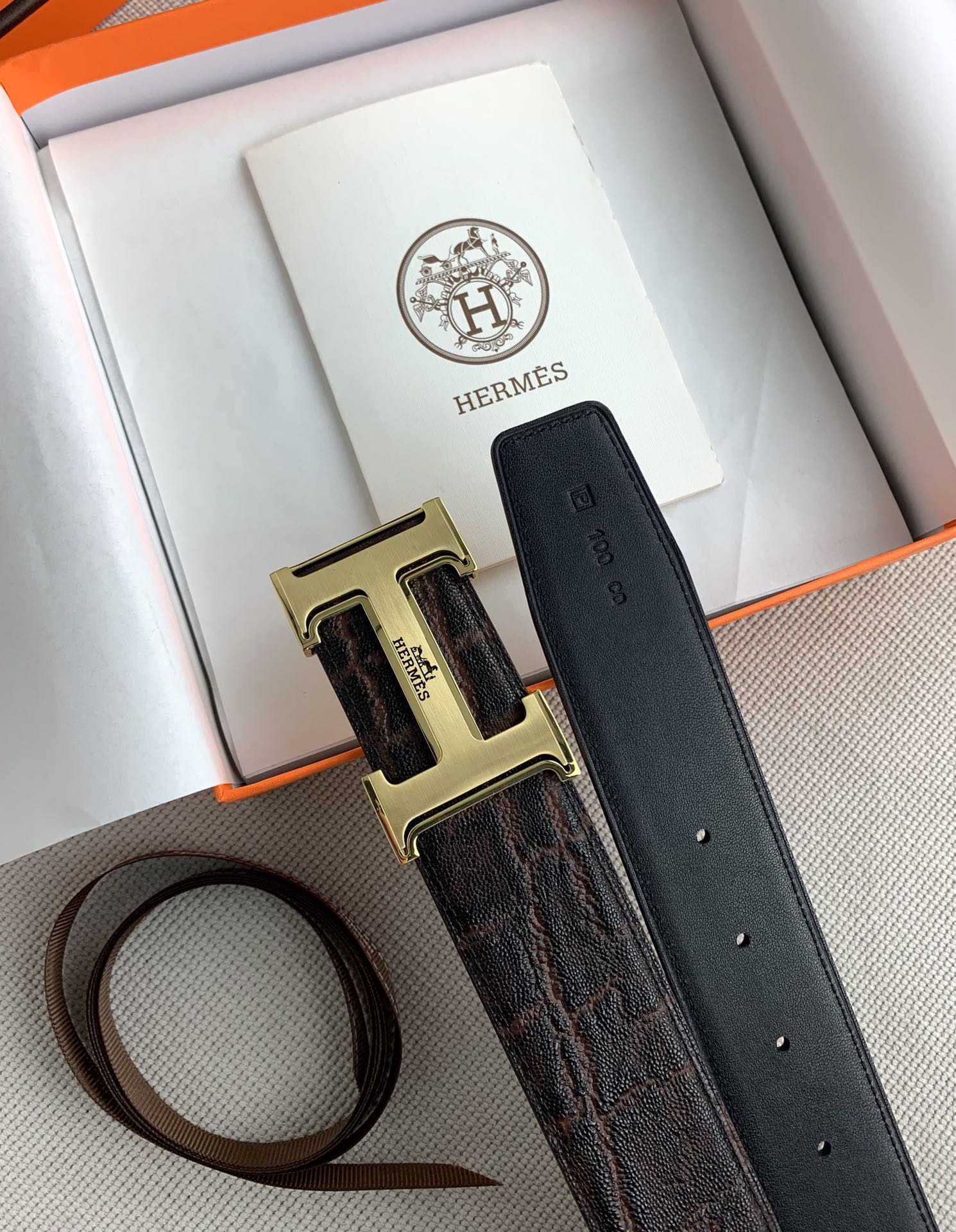 Hermes Belt in Black