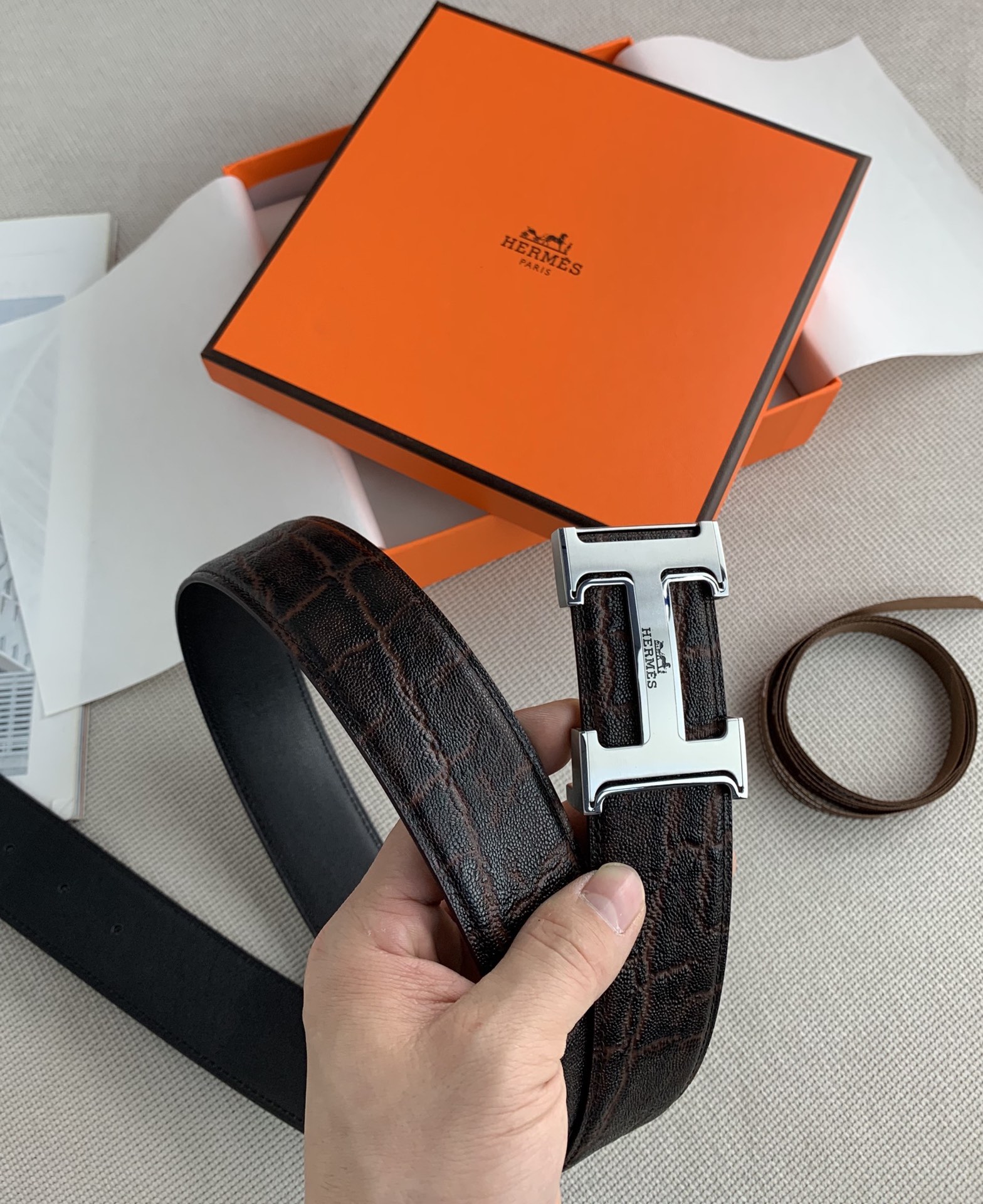 Hermes Belt in Black