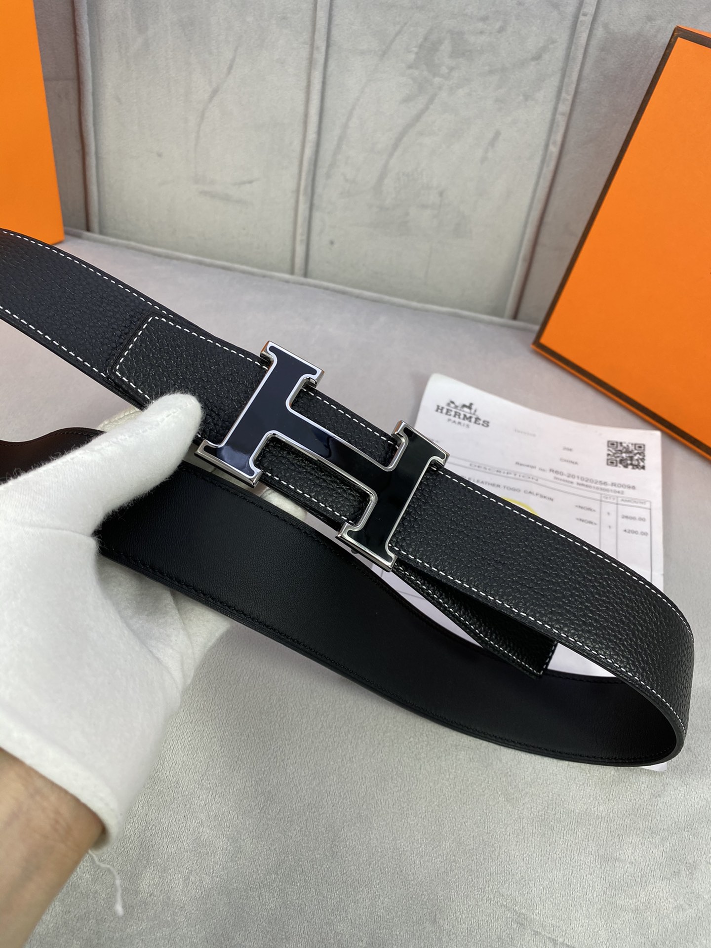 Hermes Belt in Black