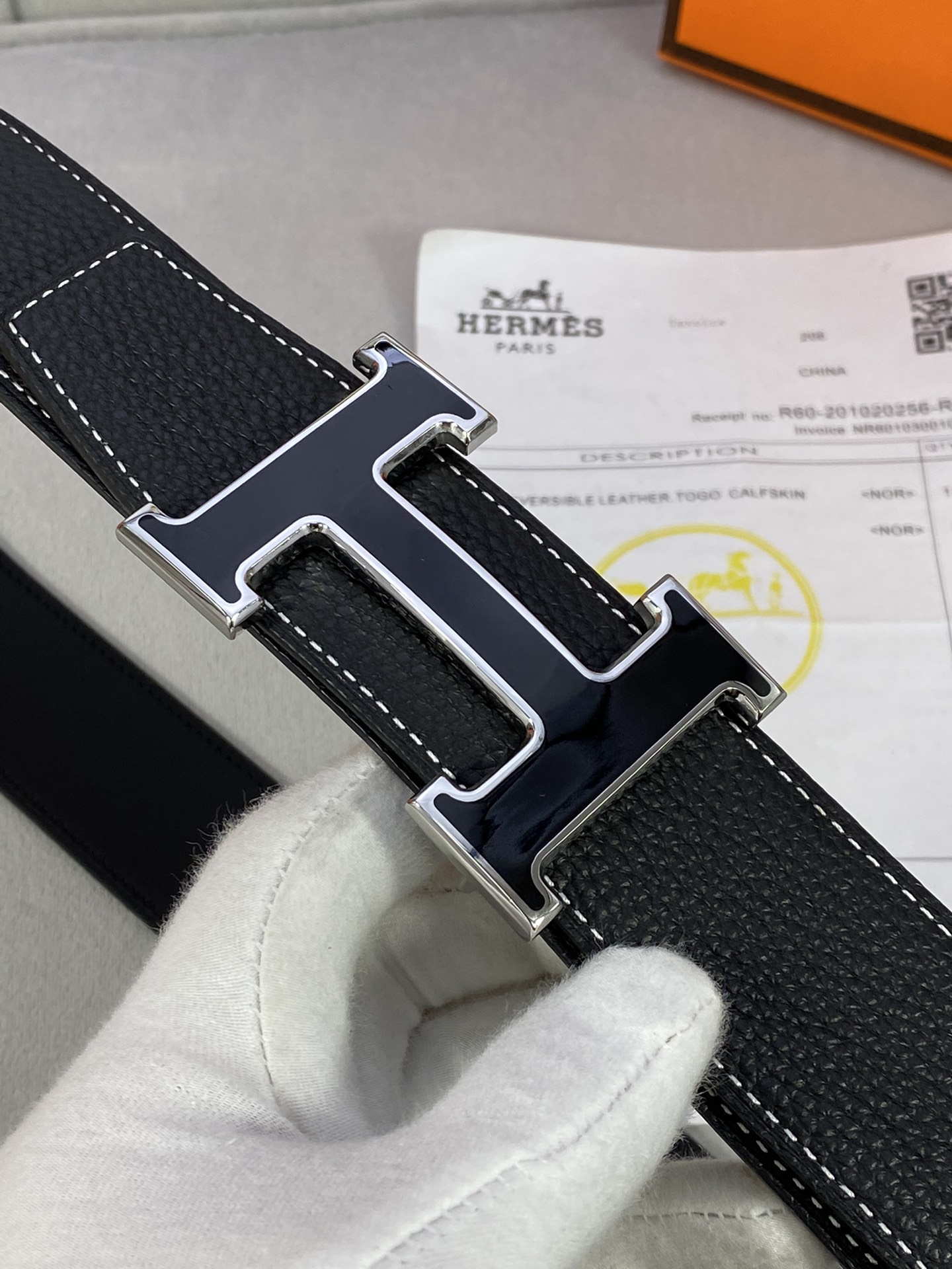 Hermes Belt in Black