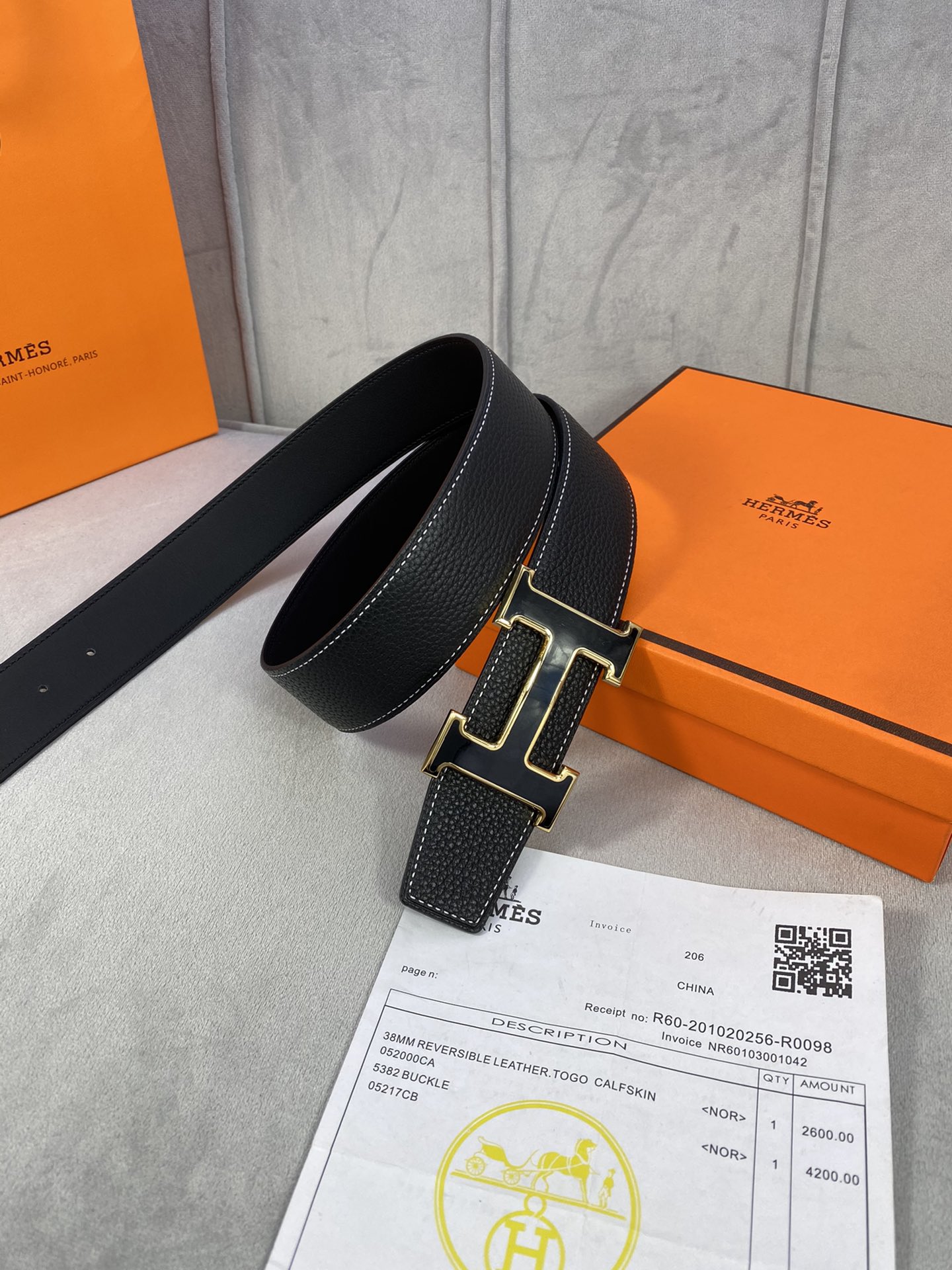 Hermes Belt in Black