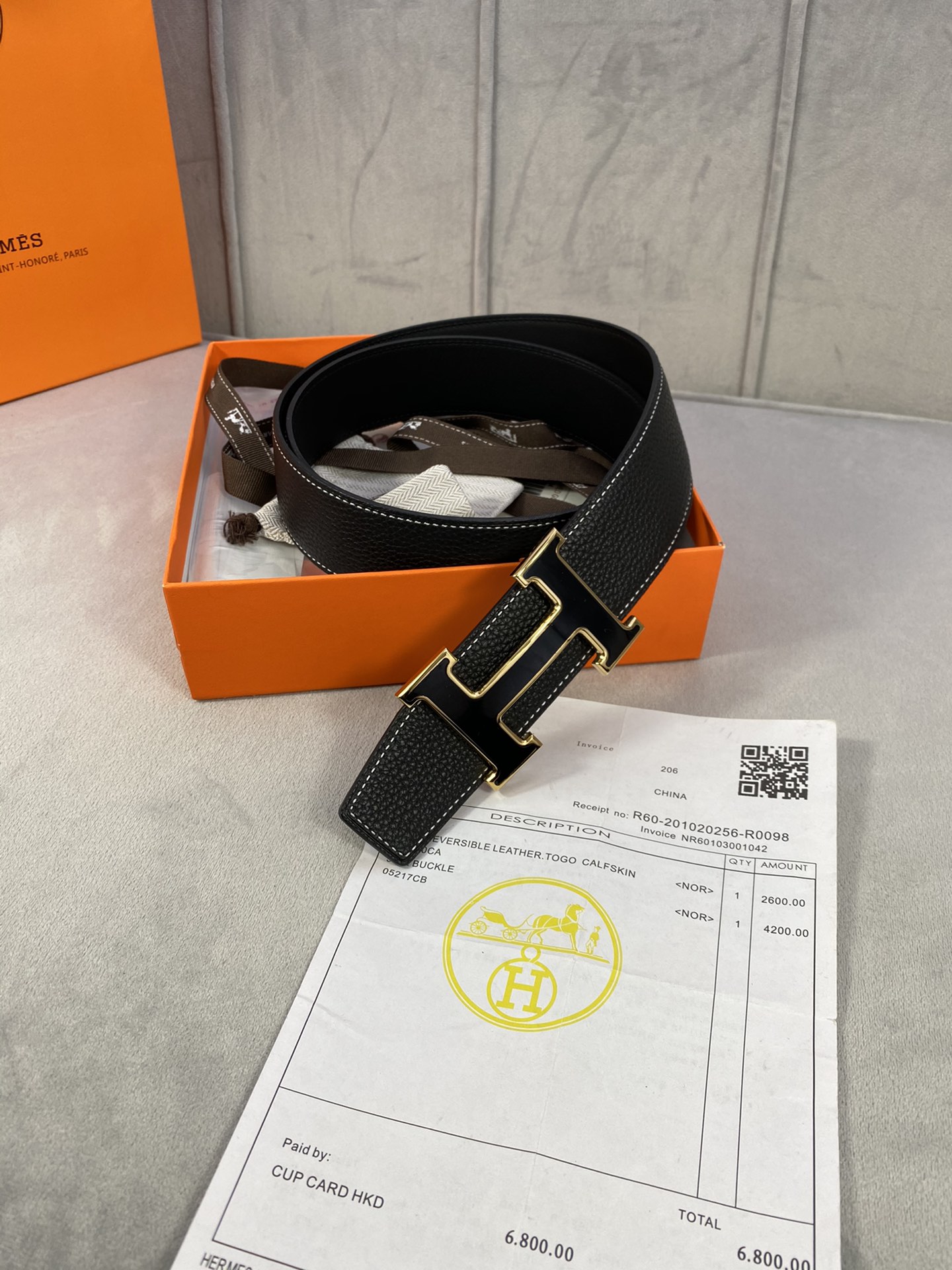 Hermes Belt in Black