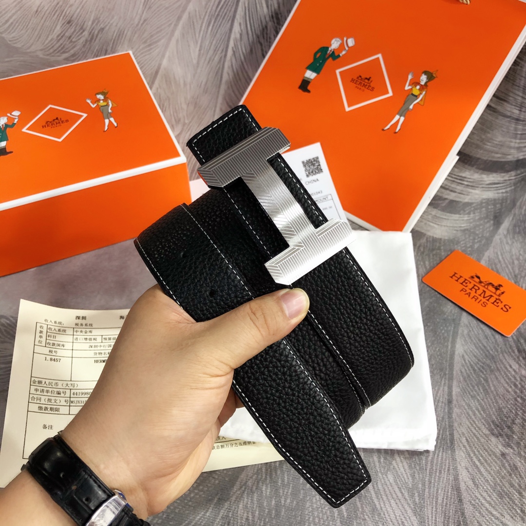 Hermes Belt in Black