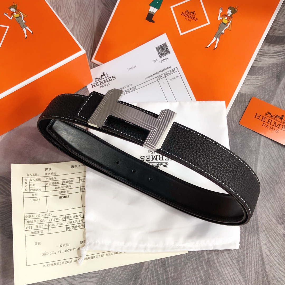 Hermes Belt in Black