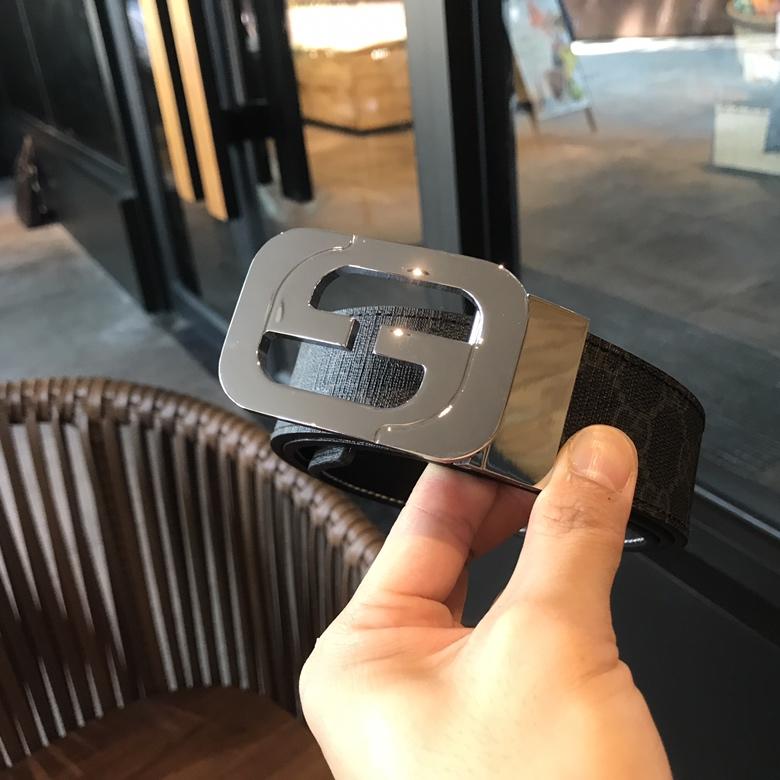 Gucci Interlocking G-Square Silver buckle belt ASS02313