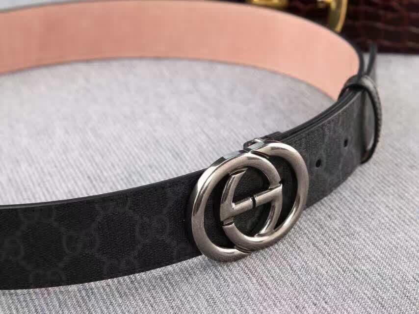 Gucci Interlocking G Silver Buckle belt ASS02309