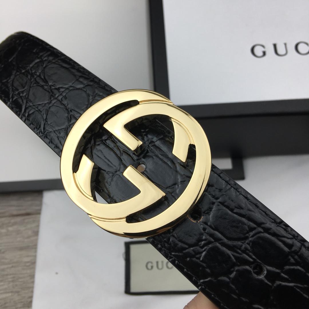 Gucci Interlocked G buckle Crocodile leather belt ASS02377