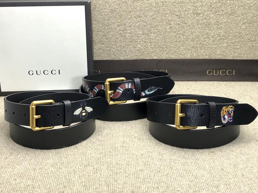 Gucci Gold Reversible buckle belt ASS02361