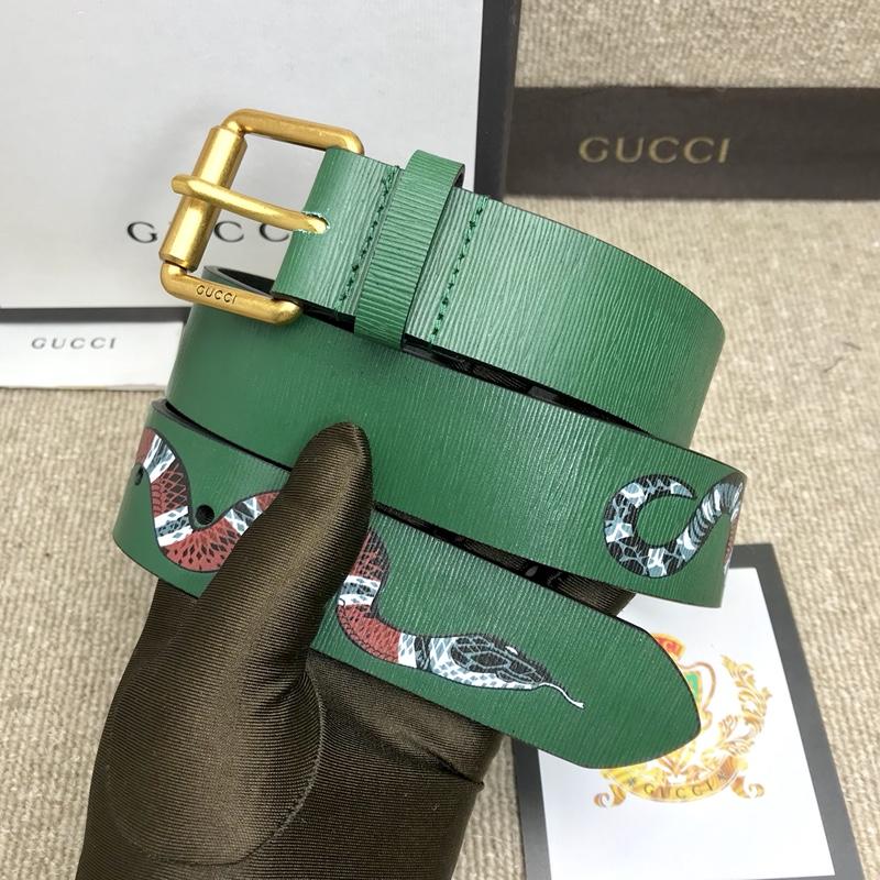 Gucci Brown leather Gold buckle belt ASS02364