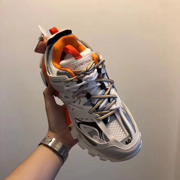 High Quality exclusive Balencia Paris Track Sneakers  White Orange best version ready to ship