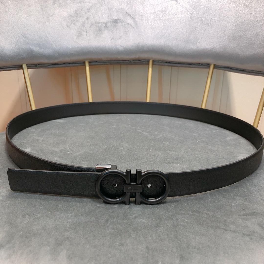 Grey Ferragamo buckle belt ASS02113