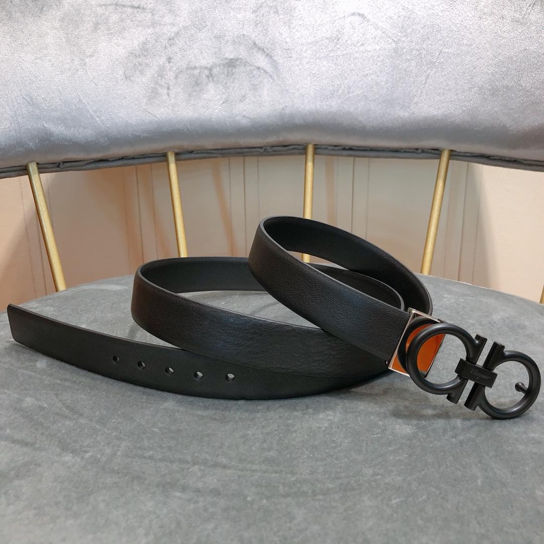 Grey Ferragamo buckle belt ASS02113