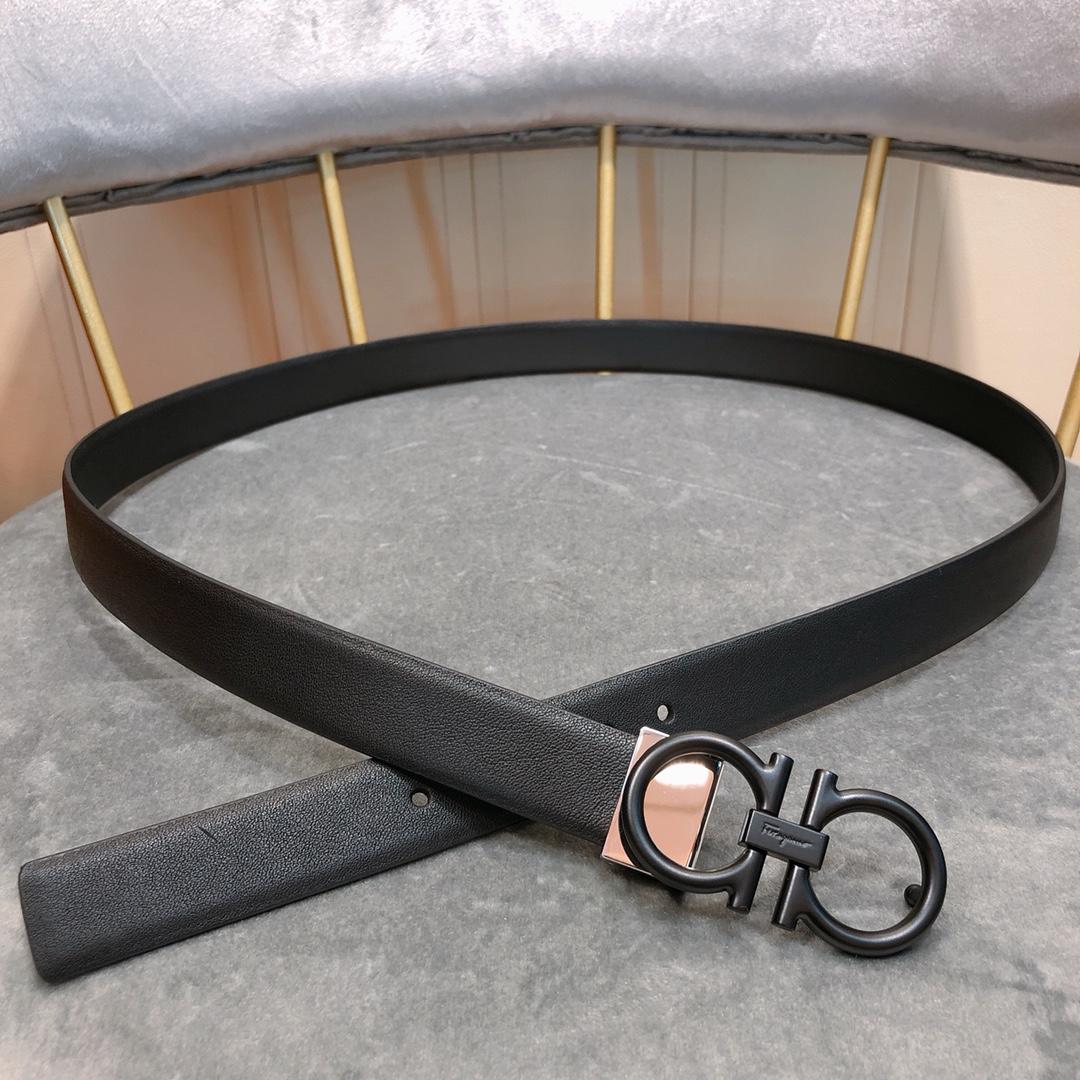 Grey Ferragamo buckle belt ASS02113
