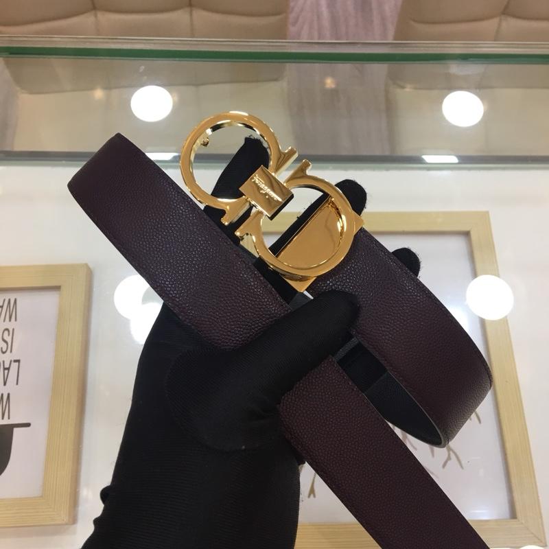 Golden Ferragamo buckle belt ASS02166