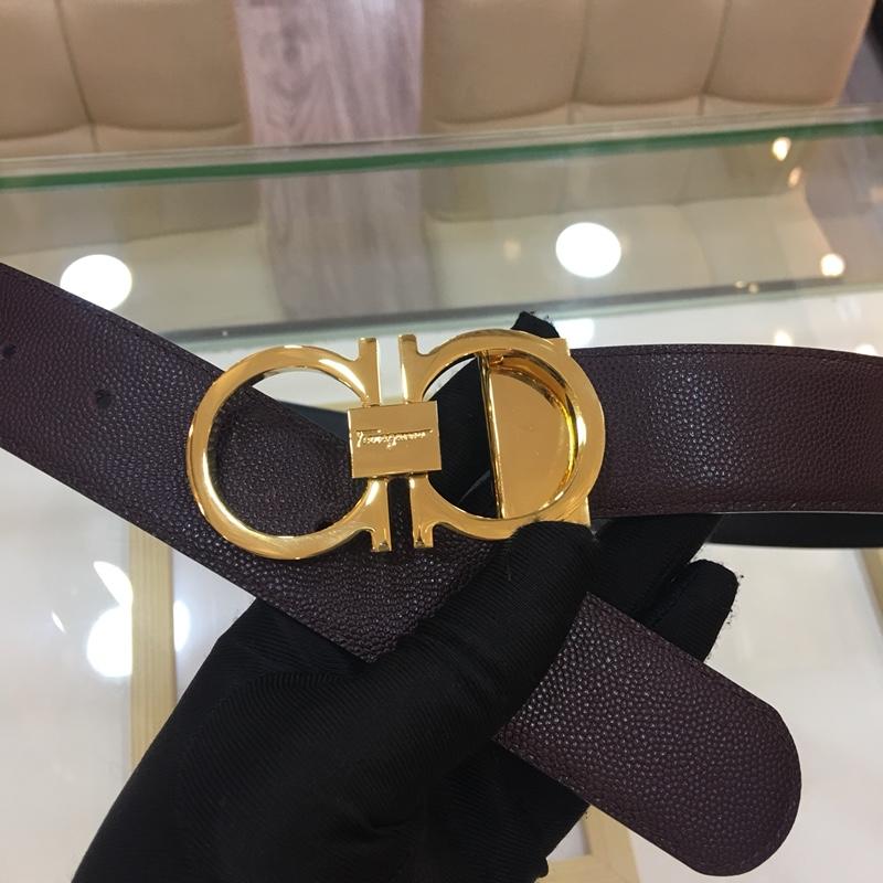 Golden Ferragamo buckle belt ASS02166