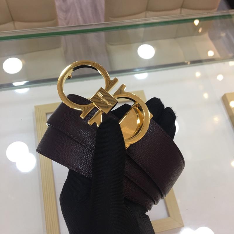 Golden Ferragamo buckle belt ASS02166