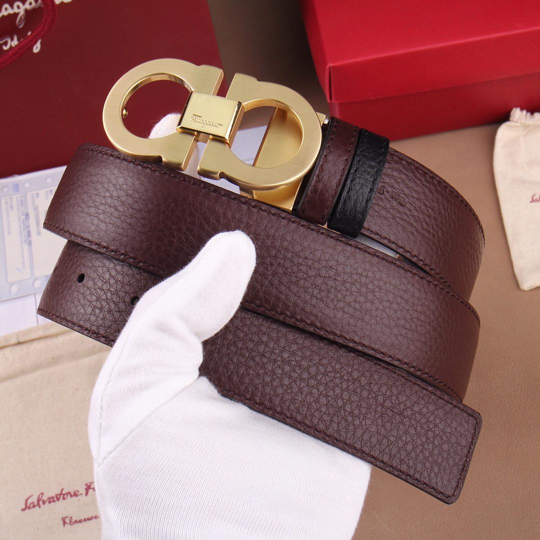 Golden Ferragamo buckle belt ASS02070