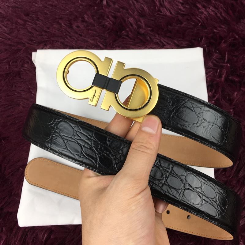 Golden Buckle Ferragamo buckle belt ASS02175