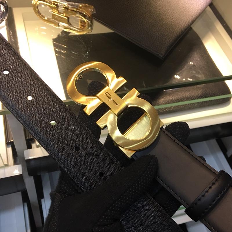 Golden buckle Ferragamo buckle belt ASS02168