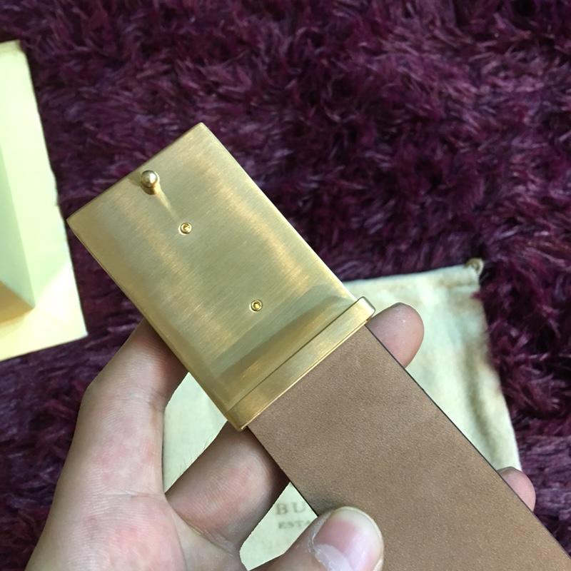 Gold-Burberry buckle belt ASS02031