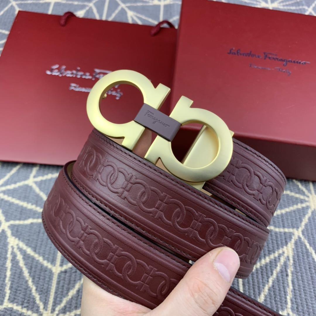 Gold Ferragamo buckle belt ASS02079