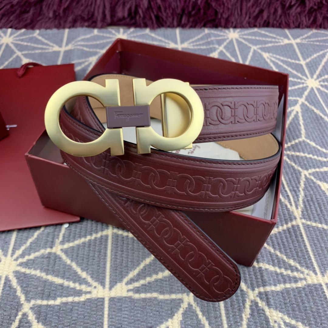 Gold Ferragamo buckle belt ASS02079