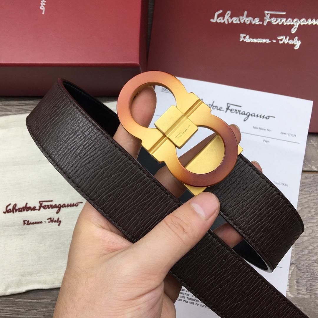 Gold Buuckle Ferragimo belt ASS02197