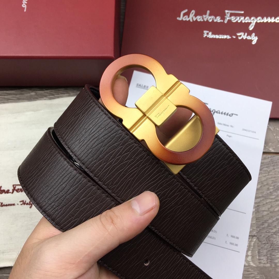 Gold Buuckle Ferragimo belt ASS02197