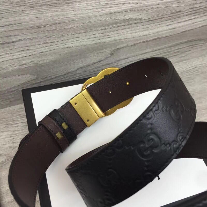 GG Gucci Black leather buckle belt ASS02427