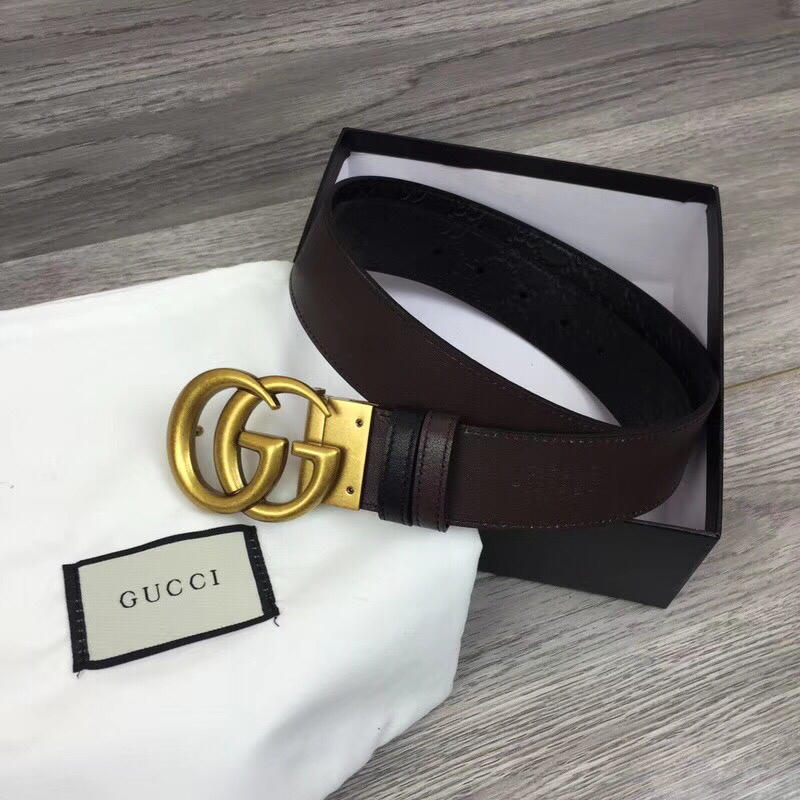 GG Gucci Black leather buckle belt ASS02427