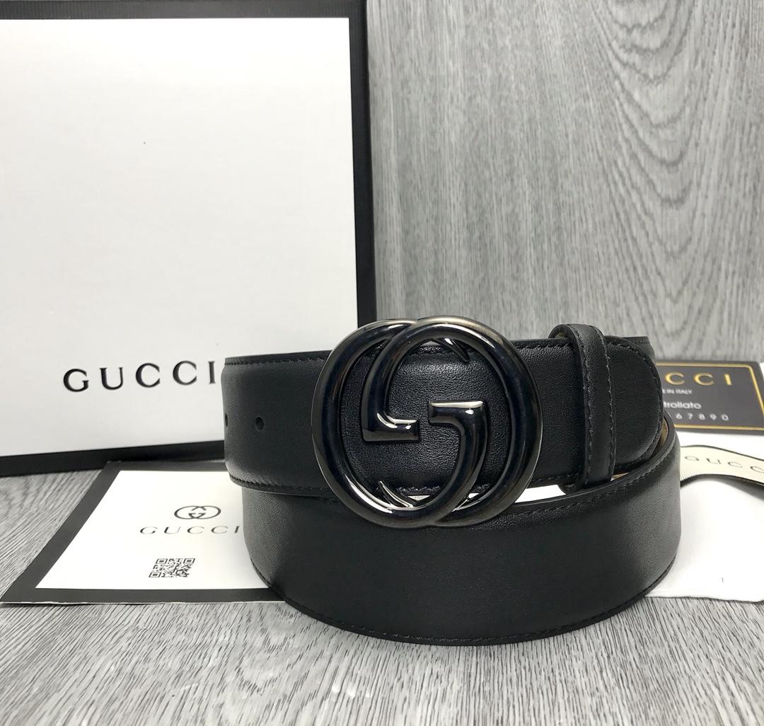 G Interlocking Gucci Black Buckle belt ASS02332