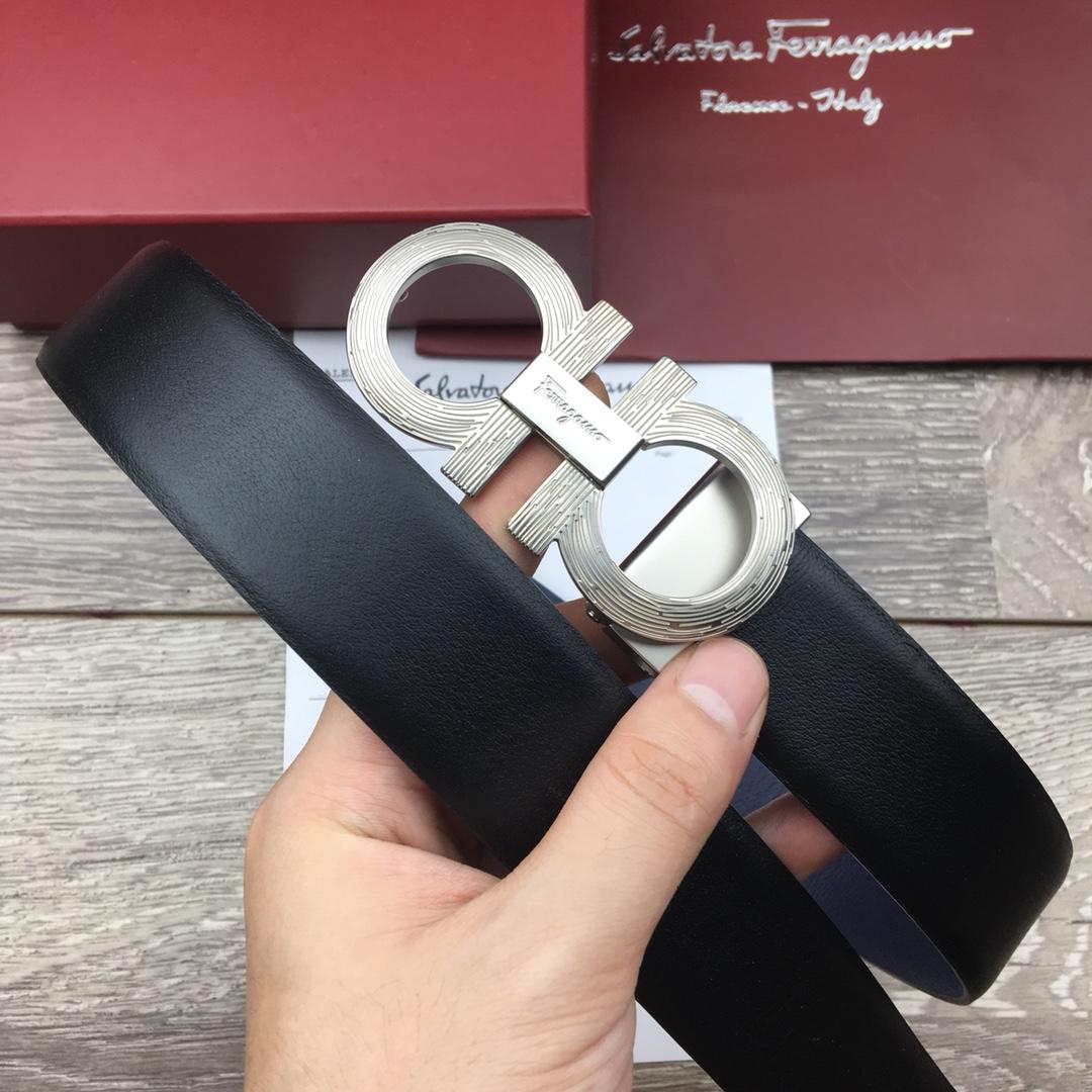 Ferragamo silver buckle belt ASS02192