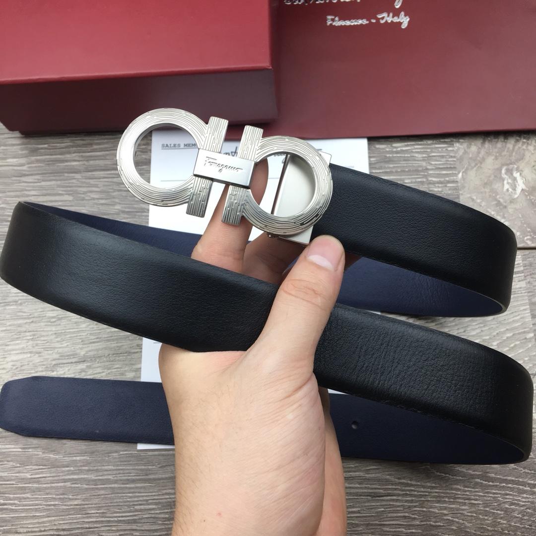 Ferragamo silver buckle belt ASS02192