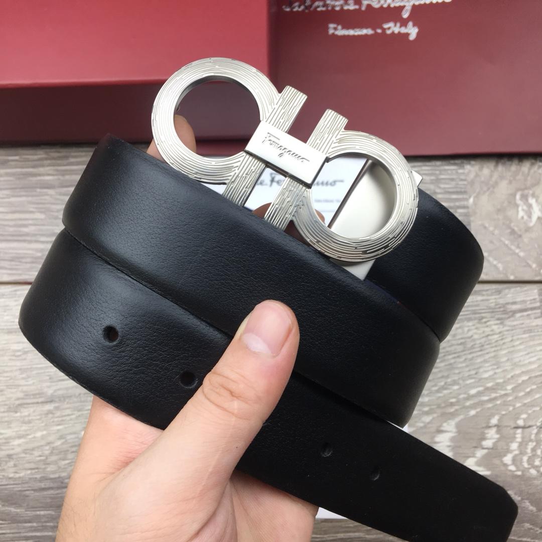 Ferragamo silver buckle belt ASS02192