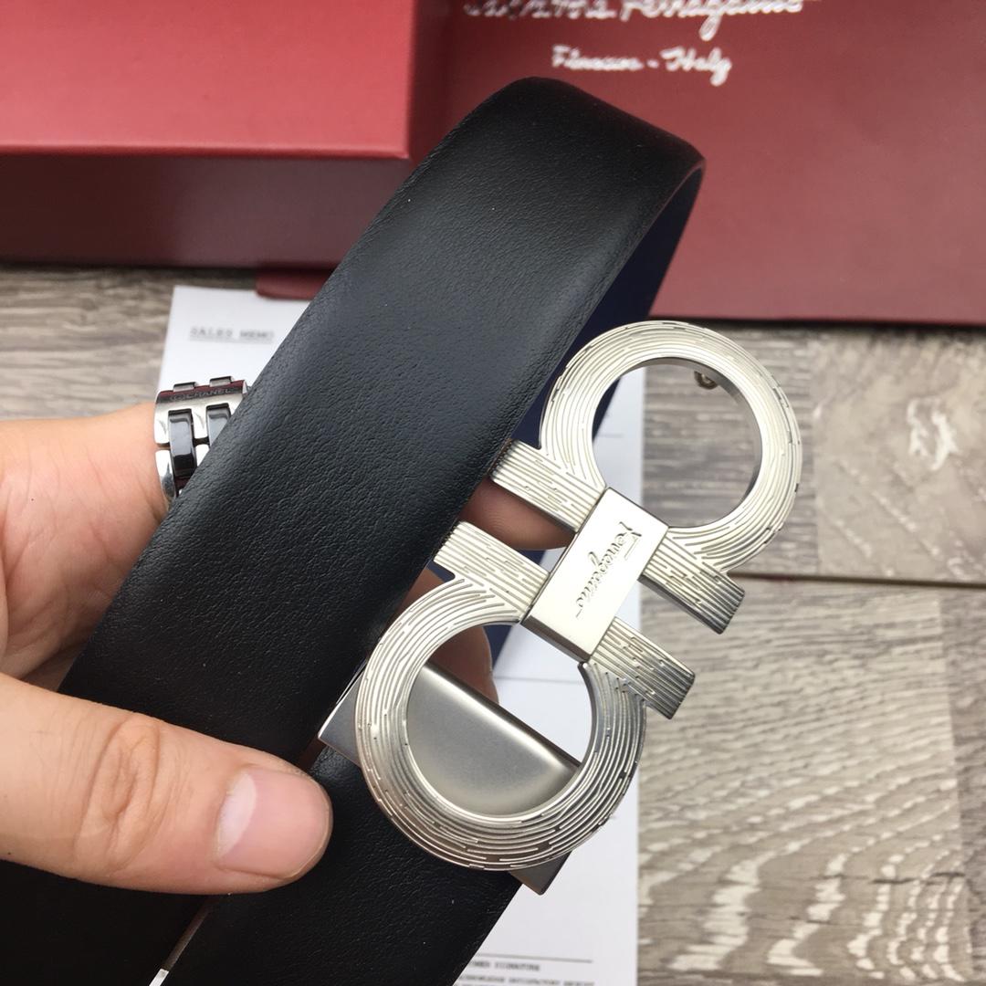 Ferragamo silver buckle belt ASS02192