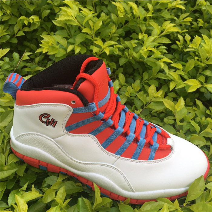 High Quality Air Jordan 10 Retro X Chicago Flag 2016 Bright Crimson Men Sneakers A6C214502608