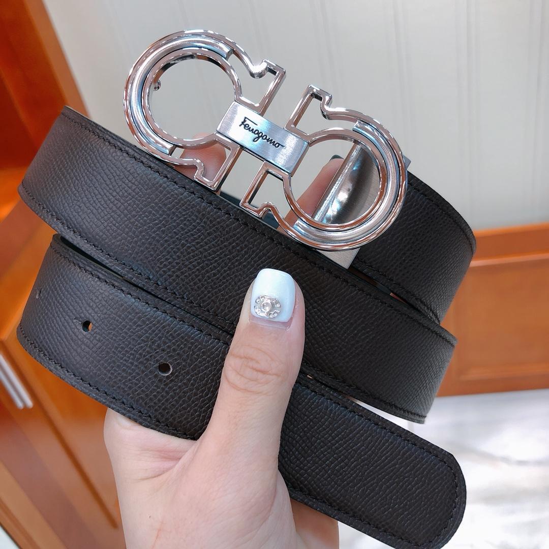 Ferragamo silver buckle belt ASS02092