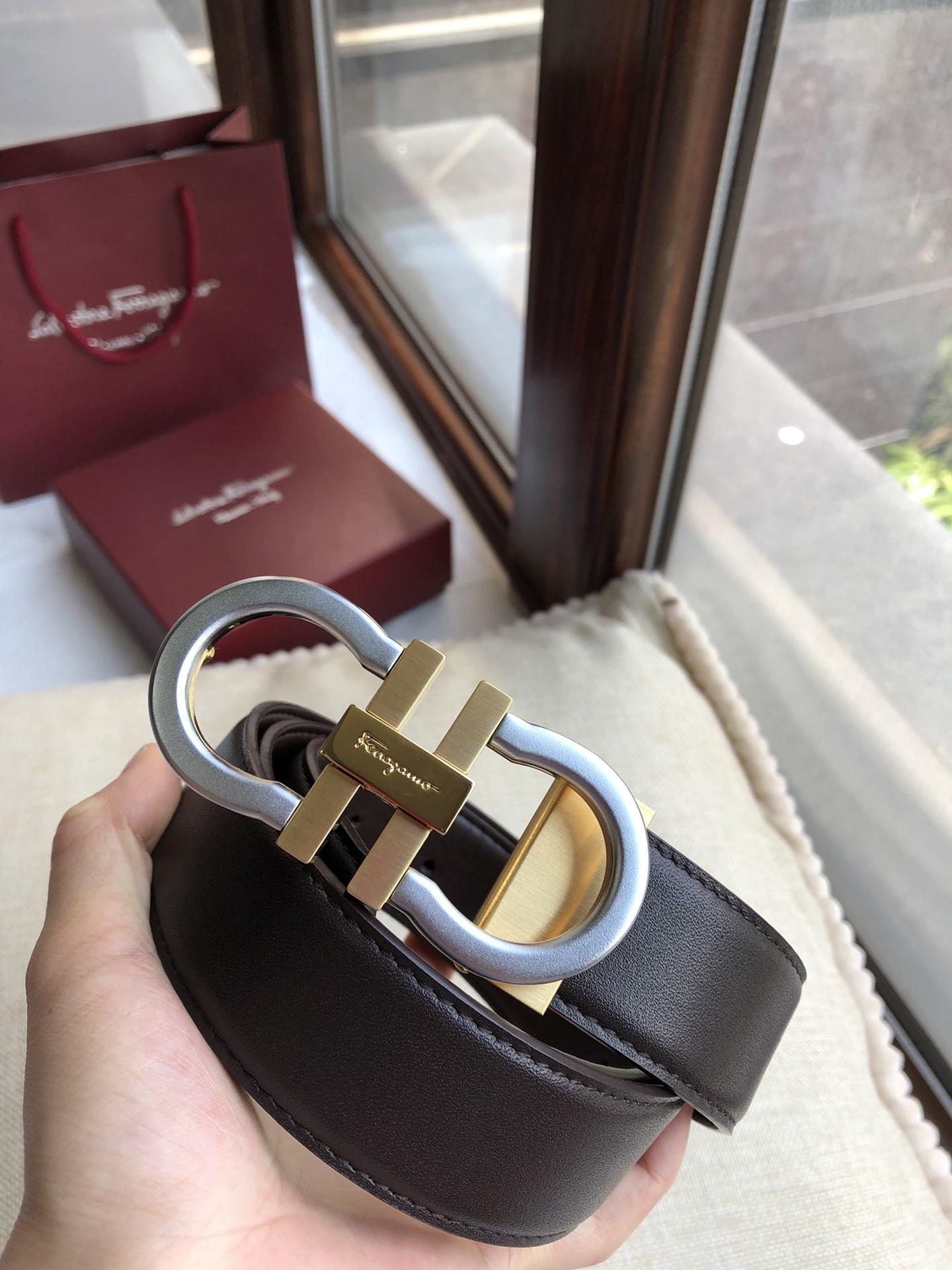 Ferragamo Gold silver buckle belt ASS02118
