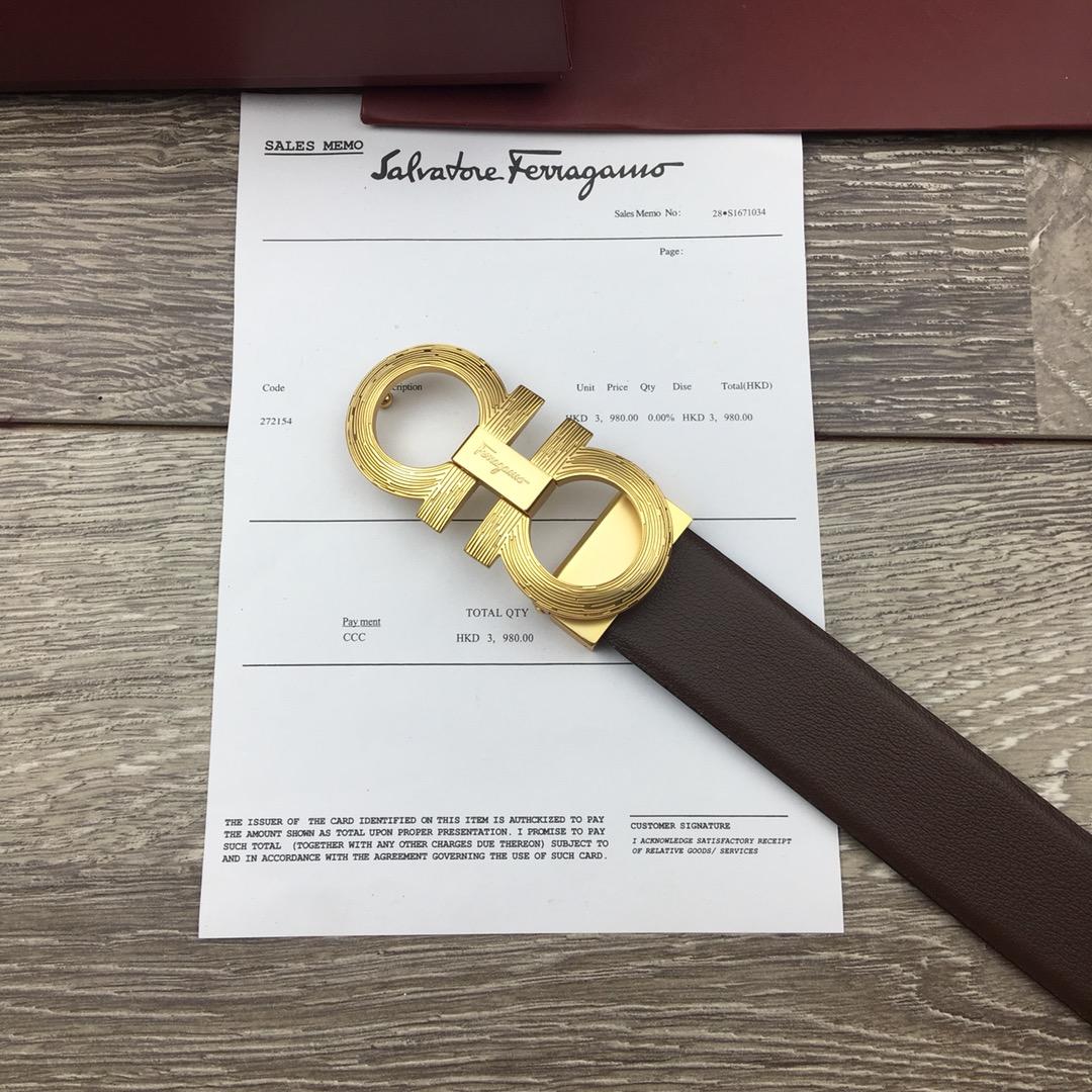 Ferragamo Gold buckle belt ASS02193